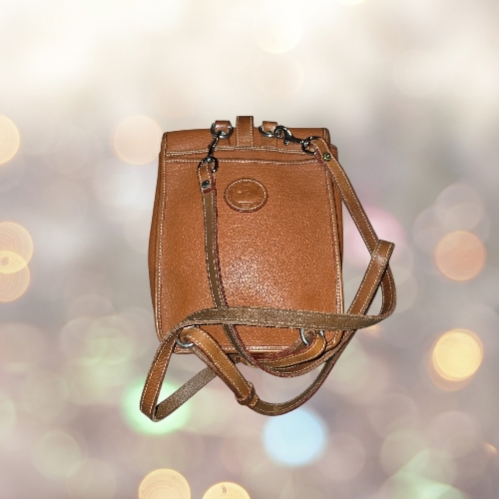 SOLD Dooney & Bourke Vintage USA All-Weather Leather Saddle Backpack Purse - Picture 1 of 6